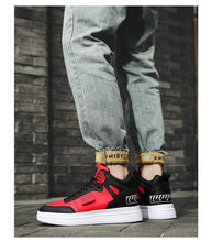 将图片加载到图库查看器，Elegant Sport Men's Sneaker Trend High Top Platform Shoes Spring Vulcanized Shoes Leather Casual Sport Fashion Flat Low Top Sneaker Lace-up Modern Design

