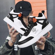 将图片加载到图库查看器，Elegant Sport Men's Sneaker Trend High Top Platform Shoes Spring Vulcanized Shoes Leather Casual Sport Fashion Flat Low Top Sneaker Lace-up Modern Design
