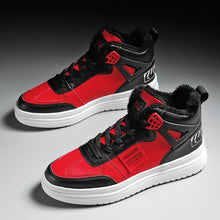 将图片加载到图库查看器，Elegant Sport Men's Sneaker Trend High Top Platform Shoes Spring Vulcanized Shoes Leather Casual Sport Fashion Flat Low Top Sneaker Lace-up Modern Design
