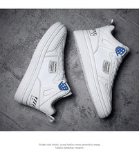 将图片加载到图库查看器，Elegant Sport Men's Sneaker Trend High Top Platform Shoes Spring Vulcanized Shoes Leather Casual Sport Fashion Flat Low Top Sneaker Lace-up Modern Design
