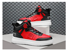 将图片加载到图库查看器，Elegant Sport Men's Sneaker Trend High Top Platform Shoes Spring Vulcanized Shoes Leather Casual Sport Fashion Flat Low Top Sneaker Lace-up Modern Design
