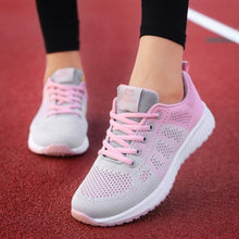 Load image into Gallery viewer, Elegant Sport Womens Sneakers Flats Casual Tennis Shoes Summer Lace-Up Mesh Light Breathable Casual Comfort Non Slip Lightweight Breathable Mesh Athletic Sneakers
