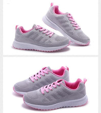 Load image into Gallery viewer, Elegant Sport Womens Sneakers Flats Casual Tennis Shoes Summer Lace-Up Mesh Light Breathable Casual Comfort Non Slip Lightweight Breathable Mesh Athletic Sneakers

