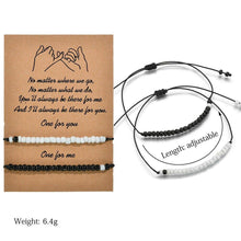 Load image into Gallery viewer, Elegant Stone Matching Bracelets For Best Friends Couple Family Women Bracelets Couple Pinky Promise Distance Matching Relationship Jewelry For Valentines Day Friendship Strand Bracelets For Him And Her Bf And Gf
