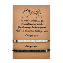 Load image into Gallery viewer, Elegant Stone Matching Bracelets For Best Friends Couple Family Women Bracelets Couple Pinky Promise Distance Matching Relationship Jewelry For Valentines Day Friendship Strand Bracelets For Him And Her Bf And Gf

