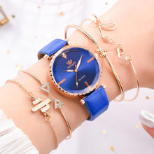 Load image into Gallery viewer, Elegant Style Fashion Womens Watch Luxury Leather Band Analog Quartz Wrist Watch Women Dress Leather Band Thin Minimalist Casual Simple Dress Analog Quartz Wristwatch
