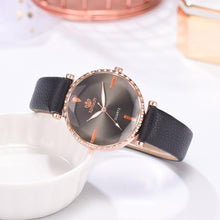 Load image into Gallery viewer, Elegant Style Fashion Womens Watch Luxury Leather Band Analog Quartz Wrist Watch Women Dress Leather Band Thin Minimalist Casual Simple Dress Analog Quartz Wristwatch
