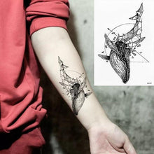 将图片加载到图库查看器，Elegant Temporary Waterproof Tattoos Big Tribal Sticker Black Large Body Art Makeup Fake Tattoo For Mens Womens
