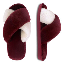 将图片加载到图库查看器，Elegant Warm Fluffy Slippers Women Faux Fur Indoor Floor Slides Flat Soft Furry Shoes Non Slip House Soft Plush Cozy House Shoes Furry Open Toe Indoor Outdoor Slip On Warm Winter Shoes
