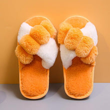 将图片加载到图库查看器，Elegant Warm Fluffy Slippers Women Faux Fur Indoor Floor Slides Flat Soft Furry Shoes Non Slip House Soft Plush Cozy House Shoes Furry Open Toe Indoor Outdoor Slip On Warm Winter Shoes
