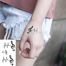 将图片加载到图库查看器，Elegant Waterproof Tattoo Sticker Sun Moon Fake Tatto Fashion Moon Temporary Fun Sun Wave Magic Tatoos For Womens Mens
