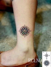 将图片加载到图库查看器，Elegant Waterproof Tattoo Sticker Sun Moon Fake Tatto Fashion Moon Temporary Fun Sun Wave Magic Tatoos For Womens Mens
