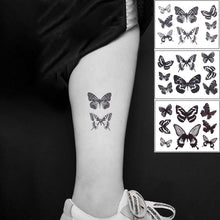 Load image into Gallery viewer, Elegant Waterproof Temporary Butterfly Sticker Tattoo Fake  Halloween Party Tattoo For Woman Girls

