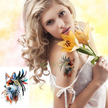 Load image into Gallery viewer, Elegant Waterproof Temporary Tattoo Sticker Cat Fox Flash Tatoo Neck Hand Modern Tattoo Stickers Butterflies Cats For Womens
