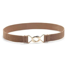 Load image into Gallery viewer, Elegant Wide Fabric Strap  Silver Metal Buckle Belts For Women Trendy Women's Fashion Stretchable Classic Color Belts
