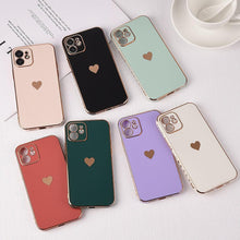 Load image into Gallery viewer, Elegant Women Phone Case For iPhone 13 14 Pro Camera Lens Protection For iPhone 12 11 Pro Max 14Plus Shockproof Case Luxurious Bumper Cute Pattern Women Girls Soft Silicone Shockproof Camera Case
