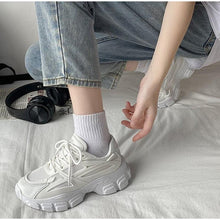 Load image into Gallery viewer, Elegant Women's Sneakers Lace Up Thick Platform Casual Shoes Leather Comfortable Walking Footwear Fashion New Lightweight Casual Everyday Walking Fashion Sneakers
