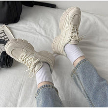 Load image into Gallery viewer, Elegant Women's Sneakers Lace Up Thick Platform Casual Shoes Leather Comfortable Walking Footwear Fashion New Lightweight Casual Everyday Walking Fashion Sneakers
