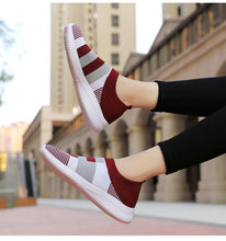 Load image into Gallery viewer, Elegant Women Shoes Espadrilles Knitted Sneakers Women New Flat Shoes Mix Color Casual Walking Shoes Slip-on Sock Shoe Lady Girls Running Shoes Mesh Air Mesh Womens Espadrilles
