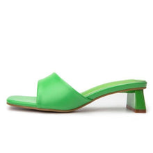 Load image into Gallery viewer, Elegant Women Slippers Summer Outdoor Beach Flip Flop Open Toe Flat Casual Low Heel Sandal Square Open Toe Heeled Sandals Beach Charming  Sandals
