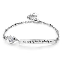 将图片加载到图库查看器，Elegant Women Stainless Steel Best Friends Bracelet Bangle Friend Jewelry Friendship Gift Cute Message Sisters Stainless Steel Cuff Bangle Gifts For Teen Girls Daughter Sister Best Friend
