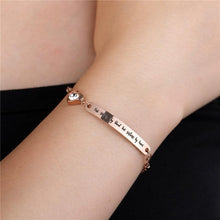 将图片加载到图库查看器，Elegant Women Stainless Steel Best Friends Bracelet Bangle Friend Jewelry Friendship Gift Cute Message Sisters Stainless Steel Cuff Bangle Gifts For Teen Girls Daughter Sister Best Friend
