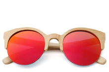 Load image into Gallery viewer, Elegant Wooden Design Classic Sunglasses Design Stylish Popular Wooden Sunglasses For Men &amp; Women  Round Bamboo Glasses Mirror Sun Glasses Retro Glasses
