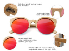 Load image into Gallery viewer, Elegant Wooden Design Classic Sunglasses Design Stylish Popular Wooden Sunglasses For Men &amp; Women  Round Bamboo Glasses Mirror Sun Glasses Retro Glasses
