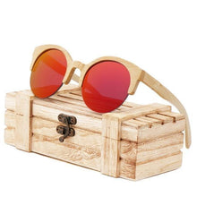 Load image into Gallery viewer, Elegant Wooden Design Classic Sunglasses Design Stylish Popular Wooden Sunglasses For Men &amp; Women  Round Bamboo Glasses Mirror Sun Glasses Retro Glasses
