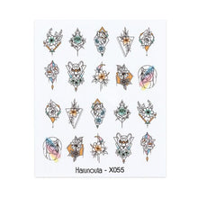 Load image into Gallery viewer, Embossed Nails Sticker 3D Flower Leaves Slider Water Transfer Nail Decals for Nail Art Transfer Sticker  3D Wave Design Decoration for Women Girls Art Stickers Decal Decoration Metallic Curve Strip Line Nail Decor
