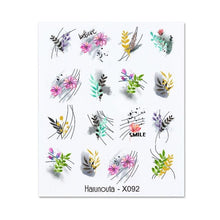 Load image into Gallery viewer, Embossed Nails Sticker 3D Flower Leaves Slider Water Transfer Nail Decals for Nail Art Transfer Sticker  3D Wave Design Decoration for Women Girls Art Stickers Decal Decoration Metallic Curve Strip Line Nail Decor
