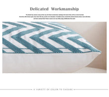 将图片加载到图库查看器，Embroidered Geometric Pillow Cover 100% Cotton Woolen Cushion Cover Modern Nordic Style Pink Blue Pillow Cover For Home Decor Embroidery Cushion Cover Decorative Throw Pillow Cover Geometric Invisible Pillow Cover for Living Room 45X45CM
