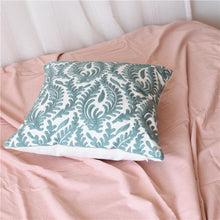 将图片加载到图库查看器，Embroidered Geometric Pillow Cover 100% Cotton Woolen Cushion Cover Modern Nordic Style Pink Blue Pillow Cover For Home Decor Embroidery Cushion Cover Decorative Throw Pillow Cover Geometric Invisible Pillow Cover for Living Room 45X45CM
