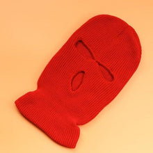 Load image into Gallery viewer, Embroidery Three-hole Balaclava Knit Hat Army Tactical CS Winter Ski Riding Mask Beanie Prom Party Mask Warm Mask Three 3 Hole Balaclava Knit Hat Ski Mask 3-Hole Knit Hat Full Face Cover Balaclava Hats Funny Party Embroidery Beanies Caps
