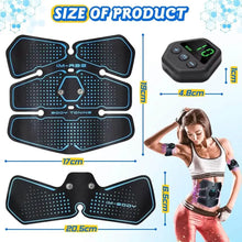 将图片加载到图库查看器，EMS Muscle Stimulator LCD Screen USB Rechargeable Portable Trainer

