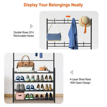 将图片加载到图库查看器，Entryway Coat Hat Rack Shoe Storage Shelf

