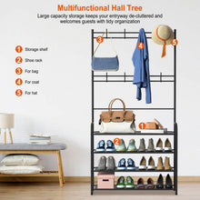 将图片加载到图库查看器，Entryway Coat Hat Rack Shoe Storage Shelf
