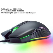 Load image into Gallery viewer, Ergonomic Design Wired RGB Professional Gaming Mouse Optical Gamer Mice Adjustable DPI Mouse With Backlight For Computer
