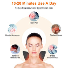 Load image into Gallery viewer, Ergonomic Heated Neck Stretcher Cervical Traction Therapy Pillow with Graphene Heating Pad
