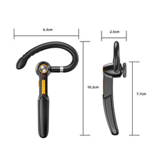 Load image into Gallery viewer, Ergonomic Single Lightweight Bluetooth Earphones Handsfree Wireless Headphones Business Driving Headset Outdoor Sports Volume Control Earphone Fingerprint Design Over Ear Earphone
