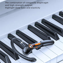 Load image into Gallery viewer, Ergonomic Single Lightweight Bluetooth Earphones Handsfree Wireless Headphones Business Driving Headset Outdoor Sports Volume Control Earphone Fingerprint Design Over Ear Earphone
