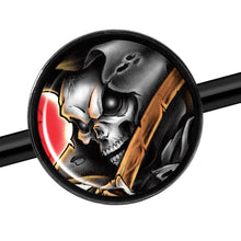 Load image into Gallery viewer, 14G Wake the Dead Grim Reaper Halloween Black Industrial Barbell 37mm
