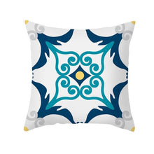 Load image into Gallery viewer, Ethnic Floral Patterns Sofa Cushion Cases Nordic Geometric Simple Blue Modern Decorative Throw Pillow Case Cushion Case For Room Bedroom Pillows Case Bohemian Decor Home Pillows 45x45CM
