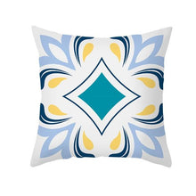 Load image into Gallery viewer, Ethnic Floral Patterns Sofa Cushion Cases Nordic Geometric Simple Blue Modern Decorative Throw Pillow Case Cushion Case For Room Bedroom Pillows Case Bohemian Decor Home Pillows 45x45CM
