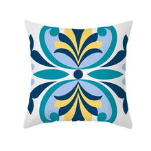 Load image into Gallery viewer, Ethnic Floral Patterns Sofa Cushion Cases Nordic Geometric Simple Blue Modern Decorative Throw Pillow Case Cushion Case For Room Bedroom Pillows Case Bohemian Decor Home Pillows 45x45CM
