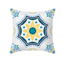 Load image into Gallery viewer, Ethnic Floral Patterns Sofa Cushion Cases Nordic Geometric Simple Blue Modern Decorative Throw Pillow Case Cushion Case For Room Bedroom Pillows Case Bohemian Decor Home Pillows 45x45CM
