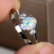 Load image into Gallery viewer, Exquisite Oval Artificial Opal Rings

