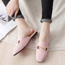 Load image into Gallery viewer, Exquisite Woman Slides Outdoor Platform Slippers Square Ladies Mules Slip On Comfortable Pointed Toe Womens Loafers Women's Flats Mules Loafers Shoes For Women
