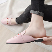 Load image into Gallery viewer, Exquisite Woman Slides Outdoor Platform Slippers Square Ladies Mules Slip On Comfortable Pointed Toe Womens Loafers Women's Flats Mules Loafers Shoes For Women
