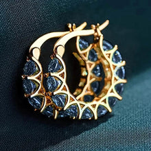 将图片加载到图库查看器，Exquisite Zirconia Hoop Earrings
